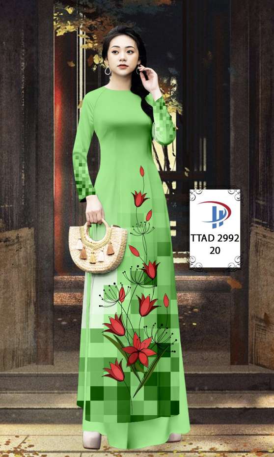 Vải Áo Dài Hoa In 3D AD TTAD2992 55